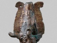 Aeg B 55  Aeg B 55, Spätzeit, Kopf des Osiris, Bronze, H 5,1 cm, B 3,0 cm, T 2,2 cm : Bestandskatalog Ägypten, Museumsfoto: Claus Cordes